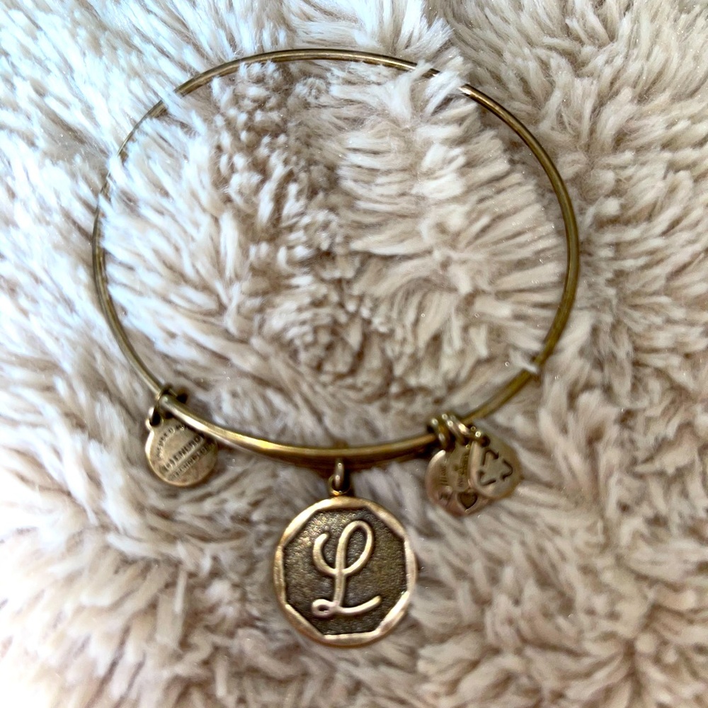 Alex and Ani “L” Charm Bangle Bracelet